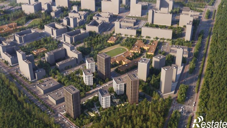 3-комн квартира в новом доме улица Амундсена