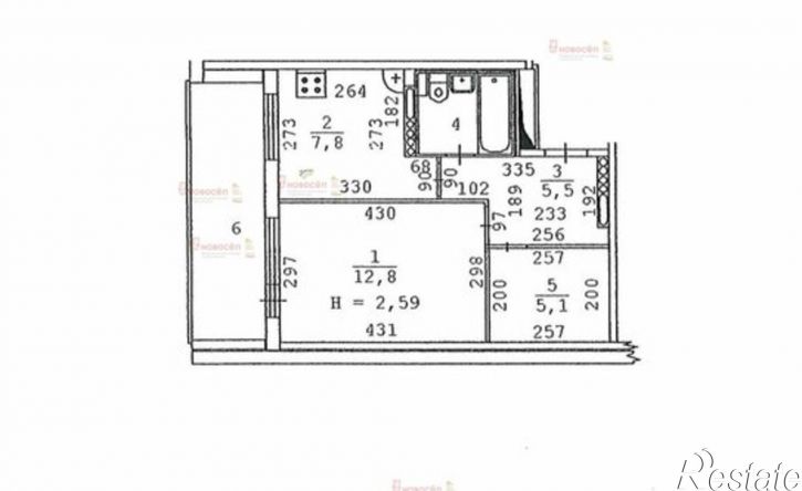 128-комн квартира ул Репина, 105,  д. 105