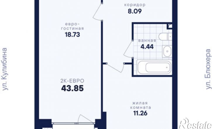 1-комн квартира в новом доме ул Студенческая, 1Н,  д. 1Н