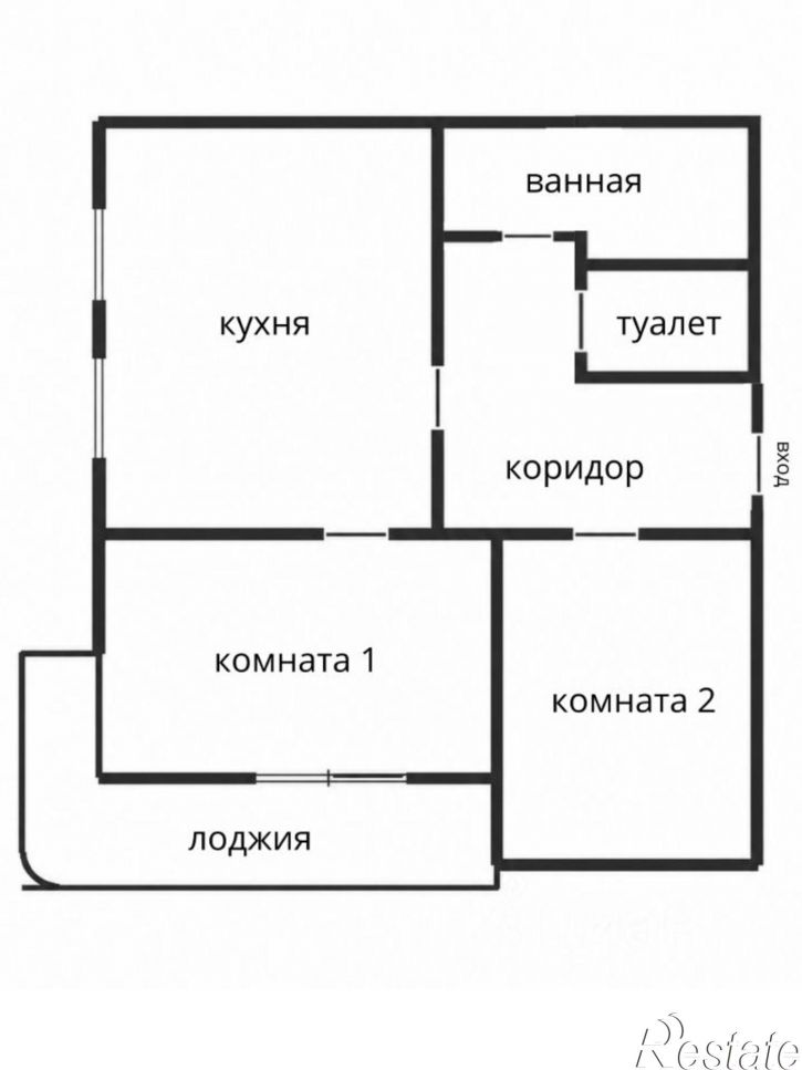 2-комн квартира ул Куйбышева, 2,  д. 2