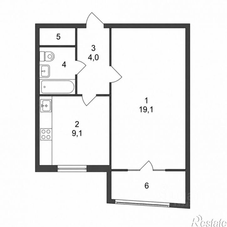 1-комн квартира ул Рабочих, 15,  д. 15