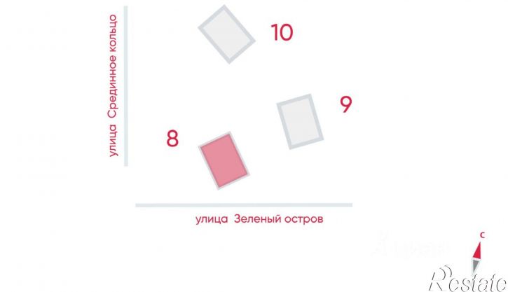 2-комн квартира в новом доме ул Зеленый остров, 12,  д. 12