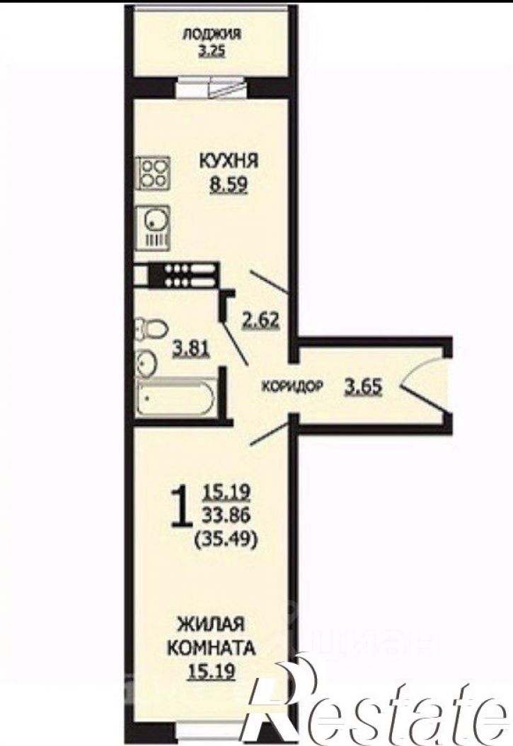 1-комн квартира Мартовская улица, 3,  д. 3