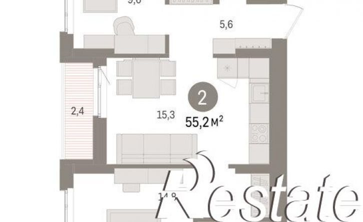 2-комн квартира в новом доме Маневровая улица, 31,  д. 31