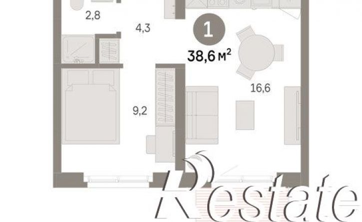 1-комн квартира в новом доме улица Шаумяна, 31,  д. 31