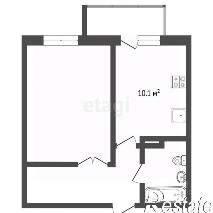 1-комн квартира проспект Академика Сахарова, 31А,  д. 31А