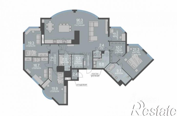 5-комн квартира улица Сакко и Ванцетти, 99,  д. 99