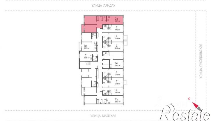 2-комн квартира в новом доме улица Евгения Савкова, 33/1,  д. 33/1