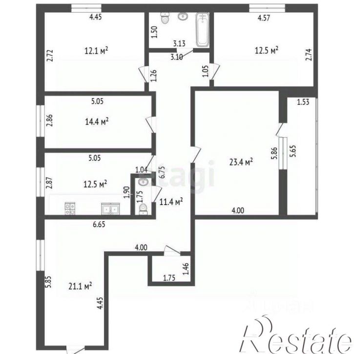 4-комн квартира улица Вайнера, 15Б,  д. 15Б