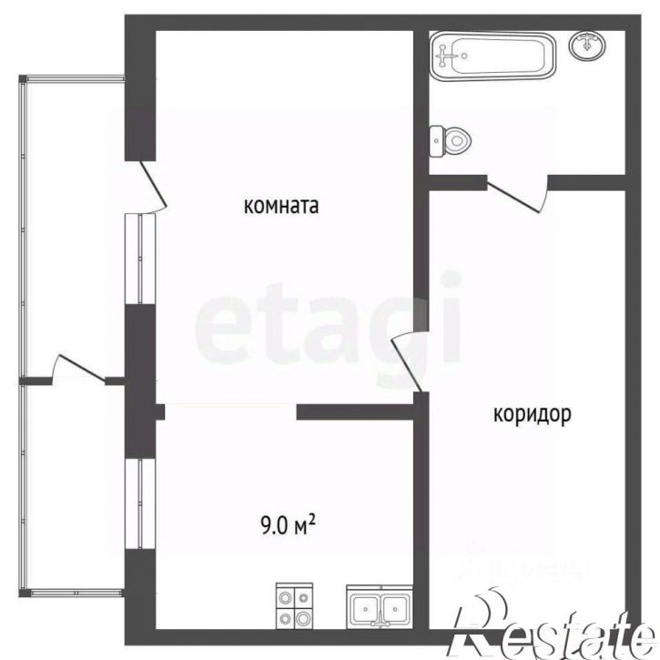 1-комн квартира улица Академика Шварца, 14,  д. 14