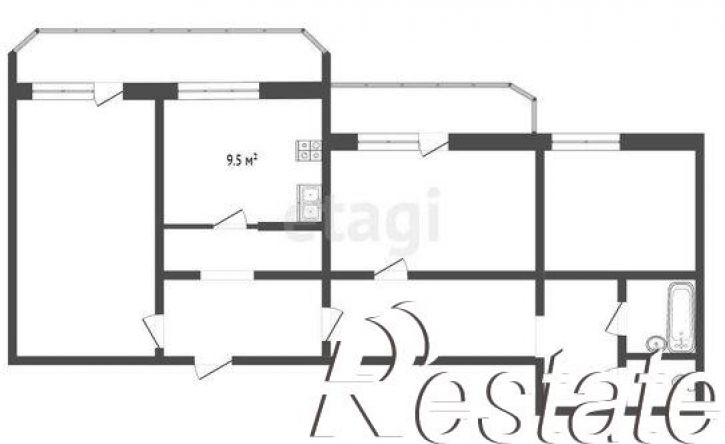 3-комн квартира улица Викулова, 55,  д. 55