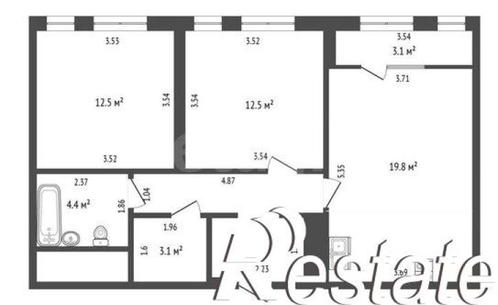 3-комн квартира улица Новаторов, 8В,  д. 8В