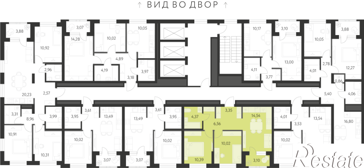 2-комн квартира в новом доме улица Краснолесья, 3.21