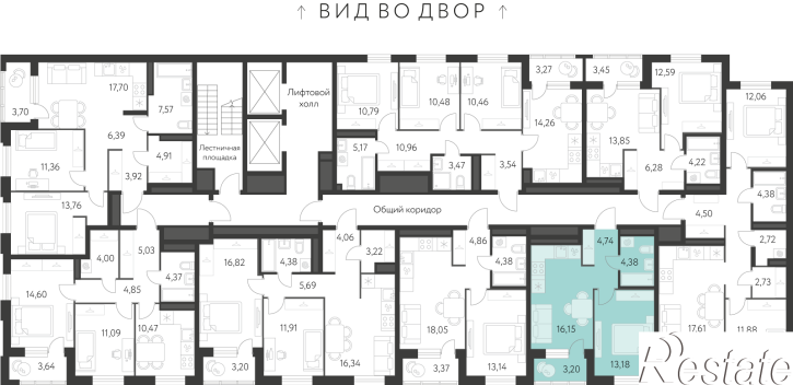 1-комн квартира в новом доме улица Краснолесья, 3.3
